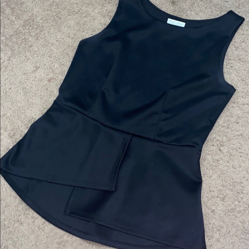 Black peplum top, size Small